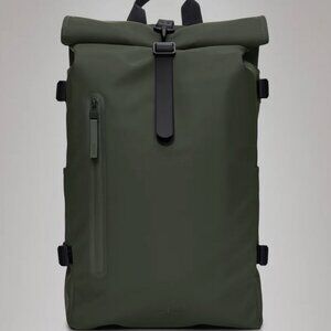 NWOT Rains Rolltop Rucksack Large in Revel (Green) Color